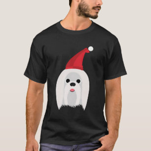 T-shirt Cadeaux De Noël Maltais Pour Amoureux des chiens