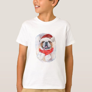 T-shirt Cadeaux De Noël Pour Bulldog Anglais Pour Amoureux