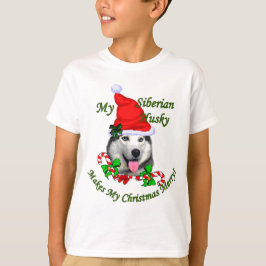 T-shirt Cadeaux de Noël Sibériens Husky