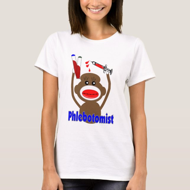 T-shirt Cadeaux de Phlebotomist de singe de (Devant)