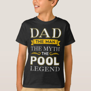 T-shirt Cadeaux De Piscine Shark Papa Pour Billiards Dads