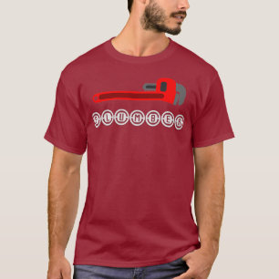 T-shirt Cadeaux de plomberie Roulette de tuyauterie de tuy