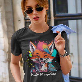 T-shirt Cadeaux de renard élégant pour les coiffeurs Styli