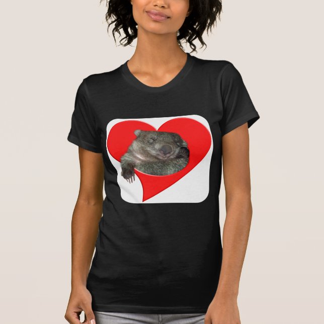 T-shirt Cadeaux de Saint-Valentin, amour de wombat ! (Devant)