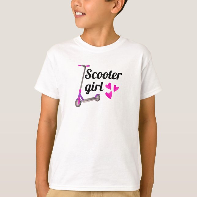 T-shirt Cadeaux De Scooter Pour Filles| Scootering Scooter (Devant)