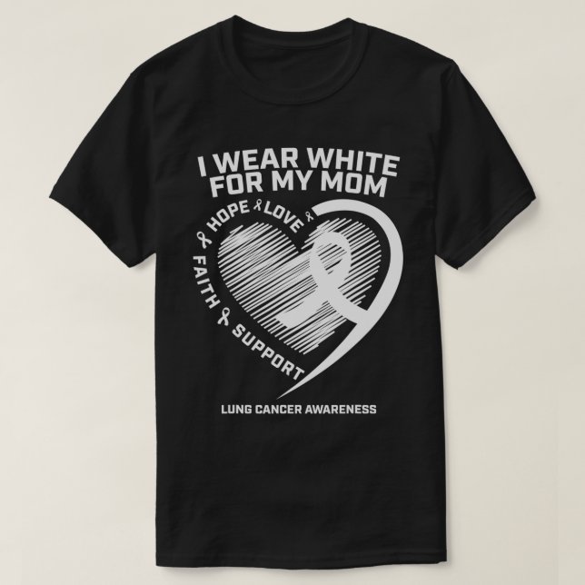 T-shirt Cadeaux de sensibilisation au cancer du poumon Mèr (Design devant)