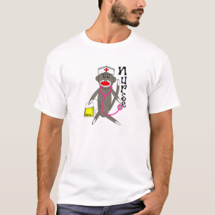 T-shirt Cadeaux de singe de chaussette d'infirmière