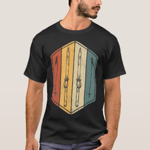 T-shirt Cadeaux De Ski Pour Papa Hommes Femmes Skis Vintag