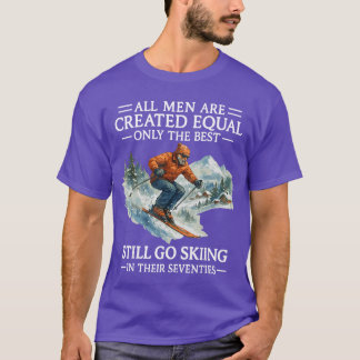 T-shirt Cadeaux de skieur pour 70 ans homme 70 ans de ski