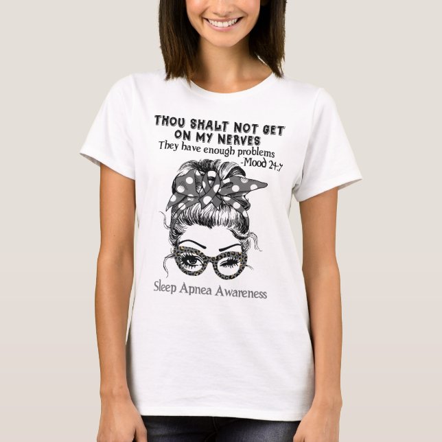 T-shirt Cadeaux de soutien au ruban de sensibilisation Apn (Devant)