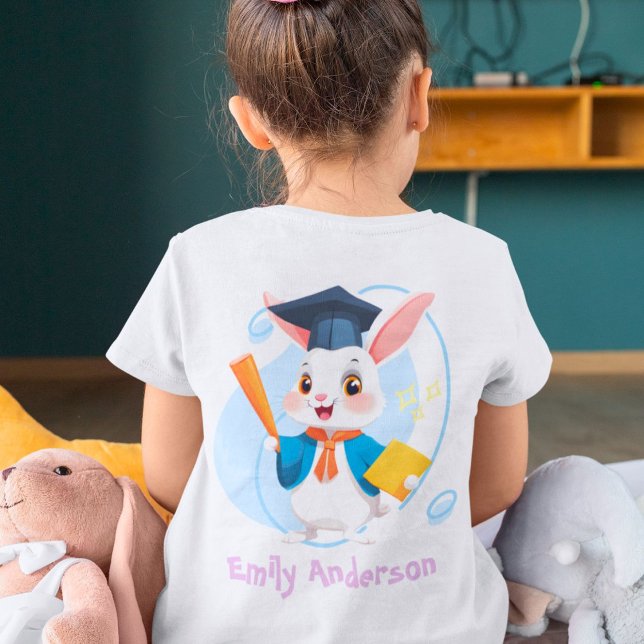 T-shirt Cadeaux d'études de lapin mignonne pour les enfant (Cute Rabbit Graduation Gifts for Kindergarteners)
