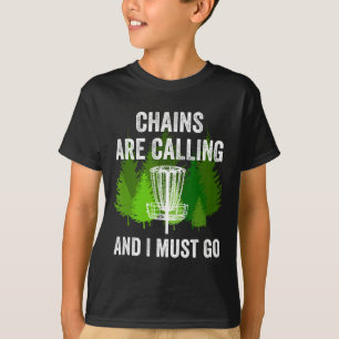 T-shirt Cadeaux Drôles De Golf Disc Chaines Appellent Et J