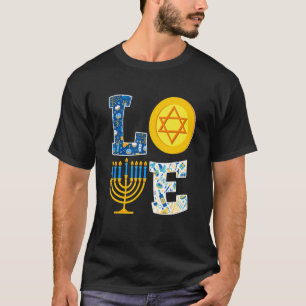 T-shirt Cadeaux drôles de Love Chanukah Hanukkah pour homm