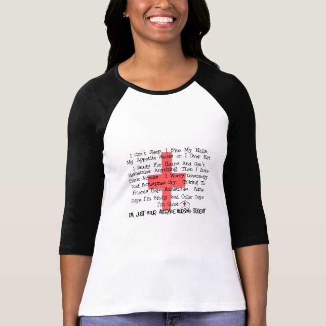 T-shirt Cadeaux drôles d'étudiant moyen de soins (Devant)