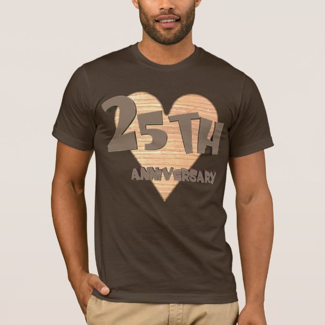 T-shirt Cadeaux du 25e anniversaire du Mariage (Devant)