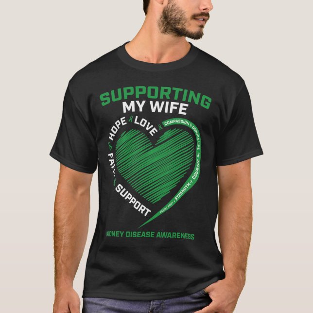 T-shirt Cadeaux Époux Transplanter Femme Maladie rénale Co (Devant)