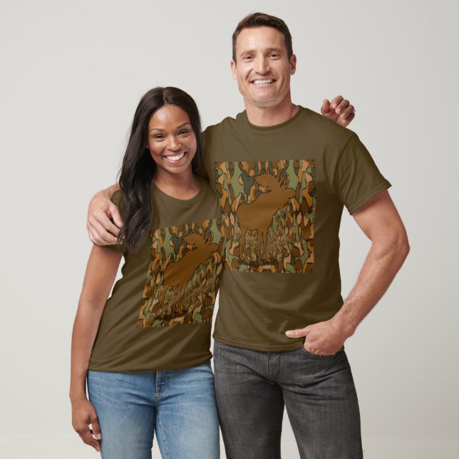 T-shirt Cadeaux et invitations de Moose Camouflage (Unisexe)