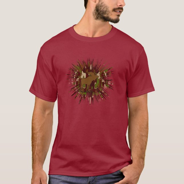 T-shirt Cadeaux et invitations de Moose Camouflage (Devant)