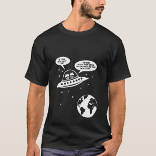 T-shirt Cadeaux féministes drôles, UFO ringard d'aliens 