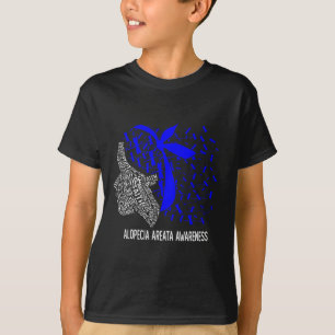 T-shirt Cadeaux Femmes Nous Portons Bleu Pour Alopecia Are