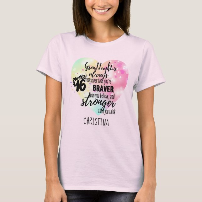 T-shirt Cadeaux GRANDAUGHTER personnalisés | Citations mig (Devant)