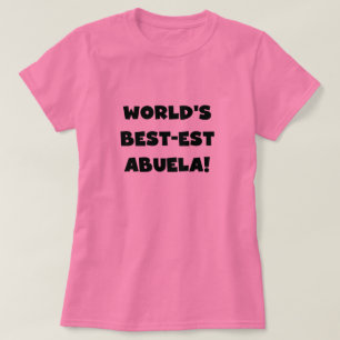 T-shirt Cadeaux noirs et blancs du Meilleur-est Abuela du