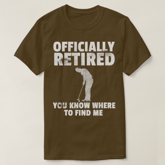T-shirt Cadeaux officiels à la retraite Golf Papa Golfing  (Design devant)