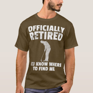 T-shirt Cadeaux officiels à la retraite Golf Papa Golfing 