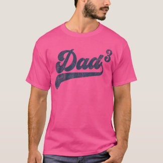T-shirt Cadeaux Papa3 Papa au Cube Père de trois Papa 3hir