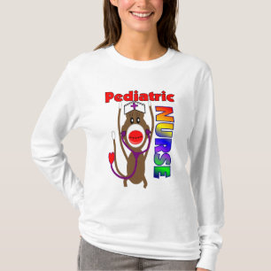 T-shirt Cadeaux pédiatriques d'infirmière de singe de