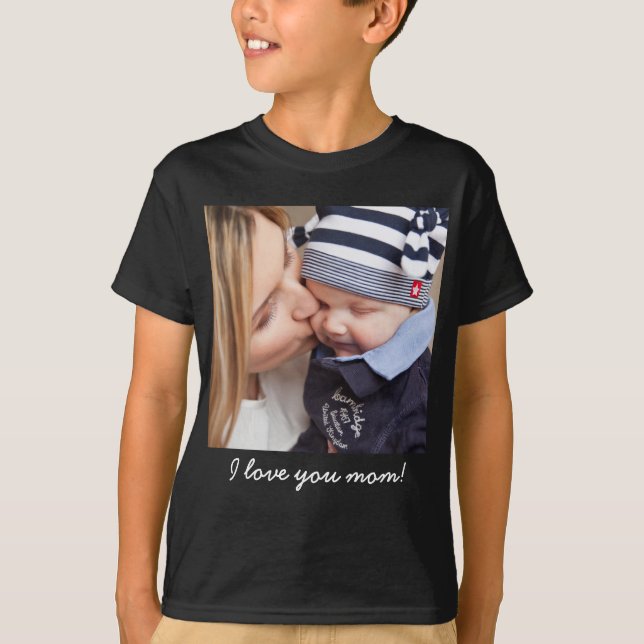 T-shirt Cadeaux Personnalisés Pour Maman Ajouter Votre Pho (Devant)