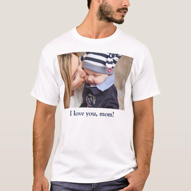 T-shirt Cadeaux Personnalisés Pour Maman Ajouter Votre Pho (Devant)