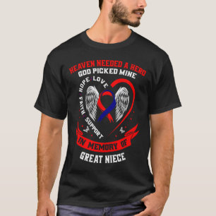 T-shirt Cadeaux Perte Grande Nièce Maladie de Coeur Sensib