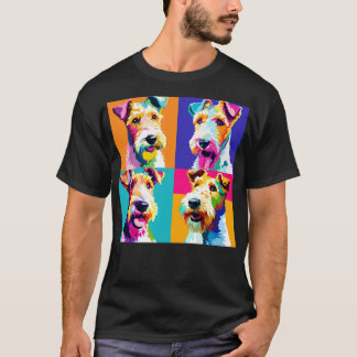 T-shirt Cadeaux pour amateur d'art de Fox Terrier à poil d