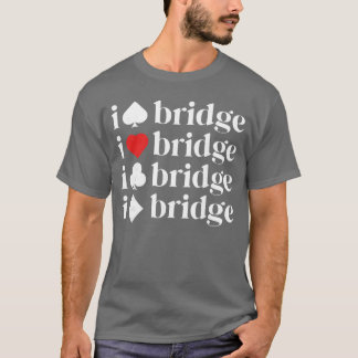T-shirt Cadeaux pour femme amateur de bridge jeu de cartes