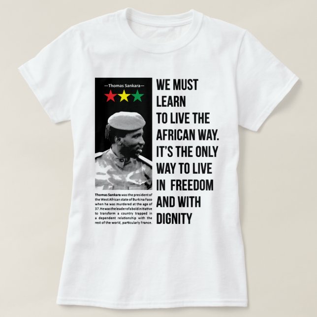 T-shirt Cadeaux Pour Hommes Che Guevara Thomas De Sankara  (Design devant)