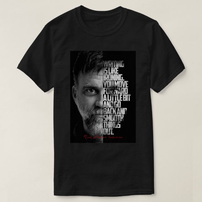 T-shirt Cadeaux Pour Hommes Noir Et Blanc Paul Thomas Ande (Design devant)