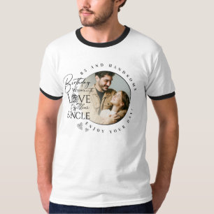T-shirt Cadeaux pour oncles Photo personnalisée minimali
