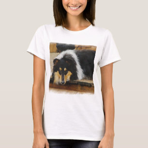 T-shirt Cadeaux rugueux tricolores de colley