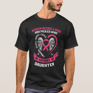 T-shirt Cadeaux Sympathiques Perte De Fille Cancer Du Sein