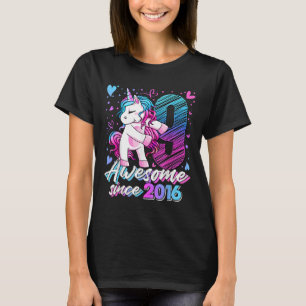 T-shirt Cadeaux Unicorne 9 Ans Pour Filles 9e Anniversaire