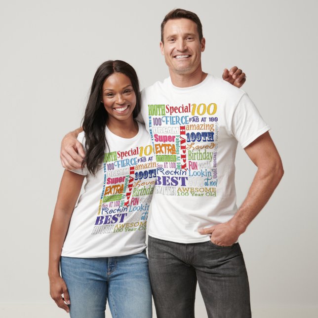 T-shirt Cadeaux Uniques Et Spéciaux 100e Fête Anniversaire (Unisexe)