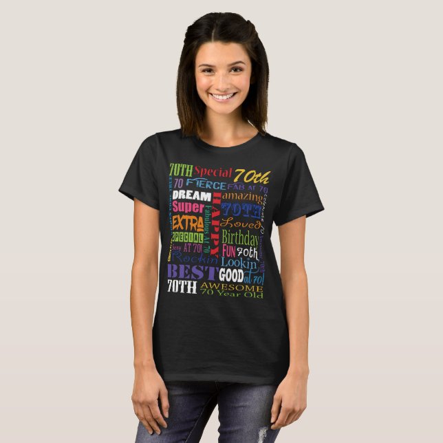 T-shirt Cadeaux Uniques Et Spéciaux 70e Anniversaire (Devant entier)