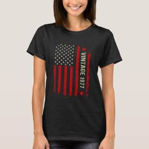 T-shirt Cadeaux vintage 1977 48e anniversaire 48 ans Améri