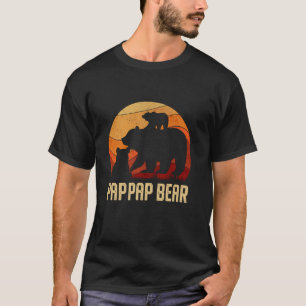 T-shirt Cadeaux Vintage Pap Pap Bear Pour La Fête Des Père