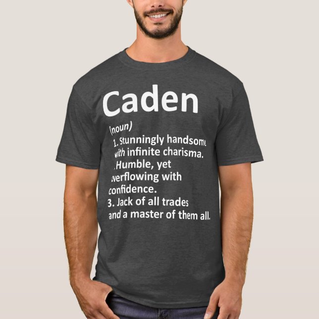 T-shirt CADEN Définition Personnalized Nom Funny Venin (Devant)
