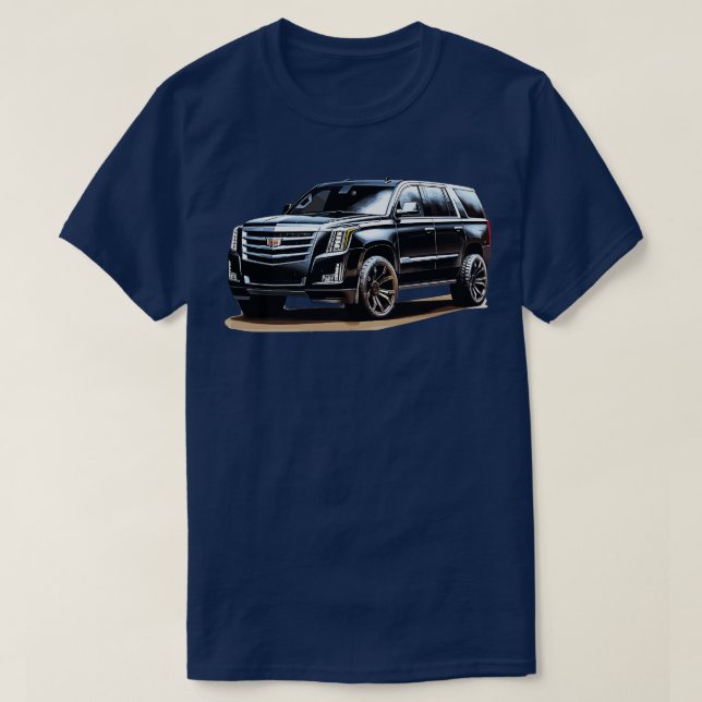 T-shirt Cadillac noir escalade 1 (Design devant)