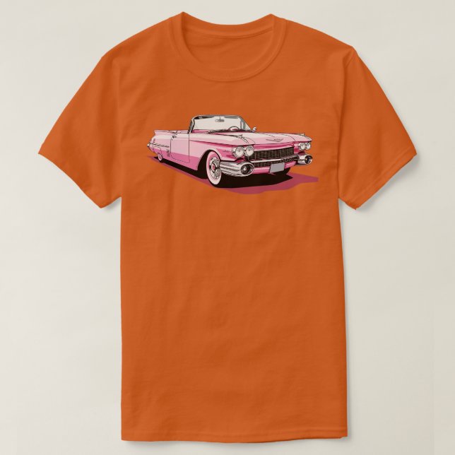 T-shirt Cadillac Rose Eldorado Convertable (Design devant)