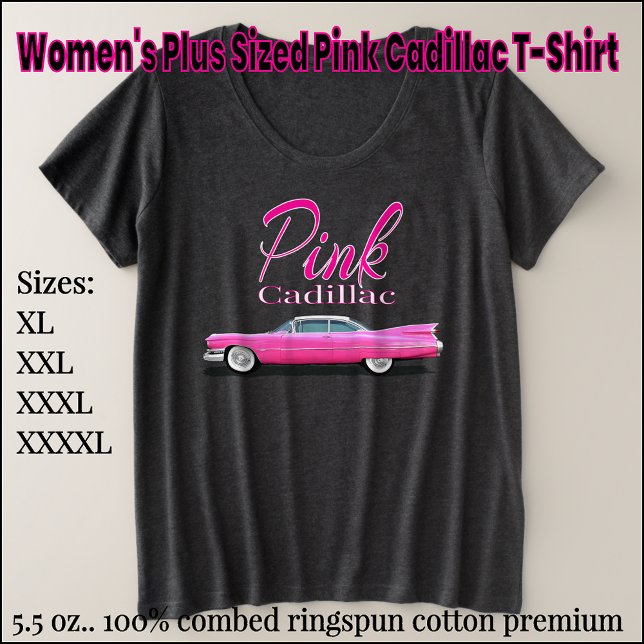 T-shirt Cadillac rose plus taille femme (Créateur téléchargé)