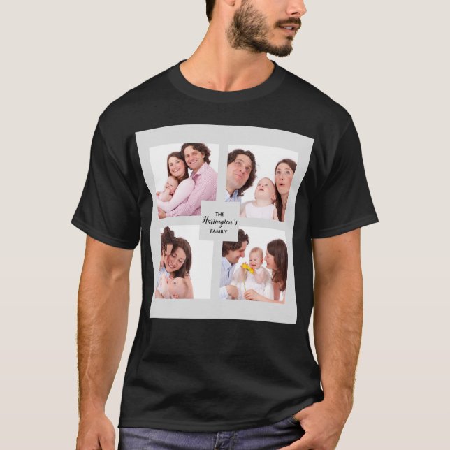 T-shirt Cadre de Carré de collection de photos de famille  (Devant)